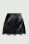 Black Lace Insert Mini Skirt