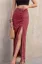 Red Ethnic Print Draped Maxi Dress