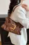 Brown Solid Pu Shoulder Bag
