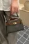 Dark Grey Solid Hand Bag