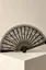 Black Lace Embroidered Hand Fan