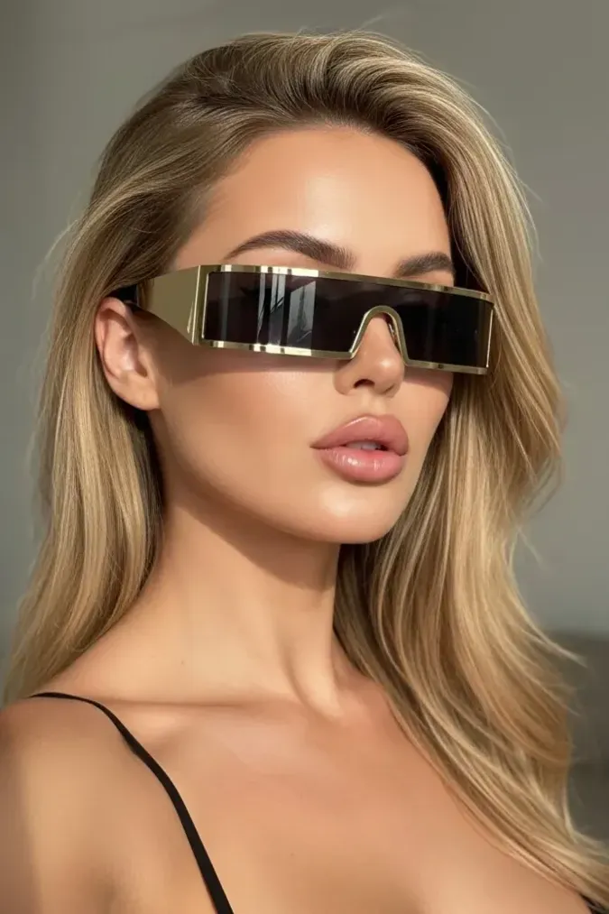 Gold Statement Sunglasses - Image 1