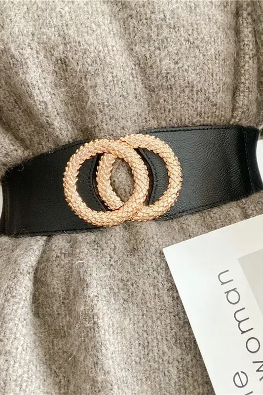 Black Statement Pu Belt - Image 1