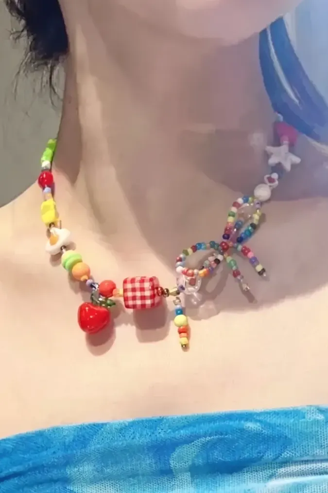 Multi-Colour Quirky Choker Necklace - Image 1