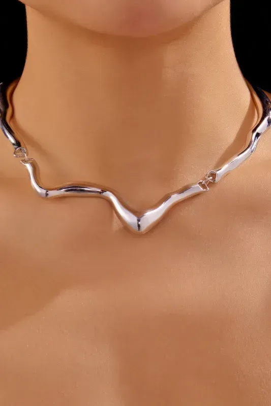Silver Chic Choker Necklace - Image 1
