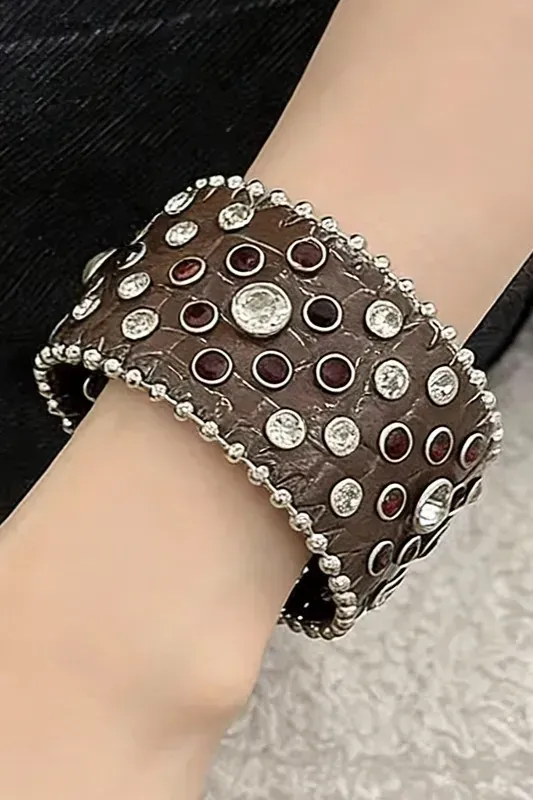 Brown Studded Chic Bracelet - Image 1