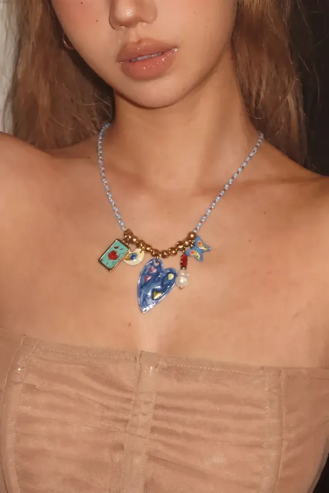 Multi-Color Statement Necklace - Image 1