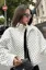 White Polka-Dot High Neck Jacket