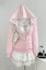 Light Pink Striped Hoodie