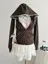 Dark Brown Polka Dot Hoodie
