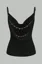 Black Cowl Neck Backless Top