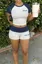 Navy Crop Co-Ords Set