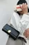 Black Textured Pu Flap Bag