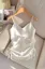 White V-Neck Ruched Top