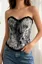 Black Sweetheart Brocade Corset Top