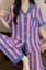 Purple Heart Striped Co-Ord Set