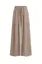 Beige Solid High Rise Pants
