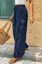 Navy Blue High-Rise Pants