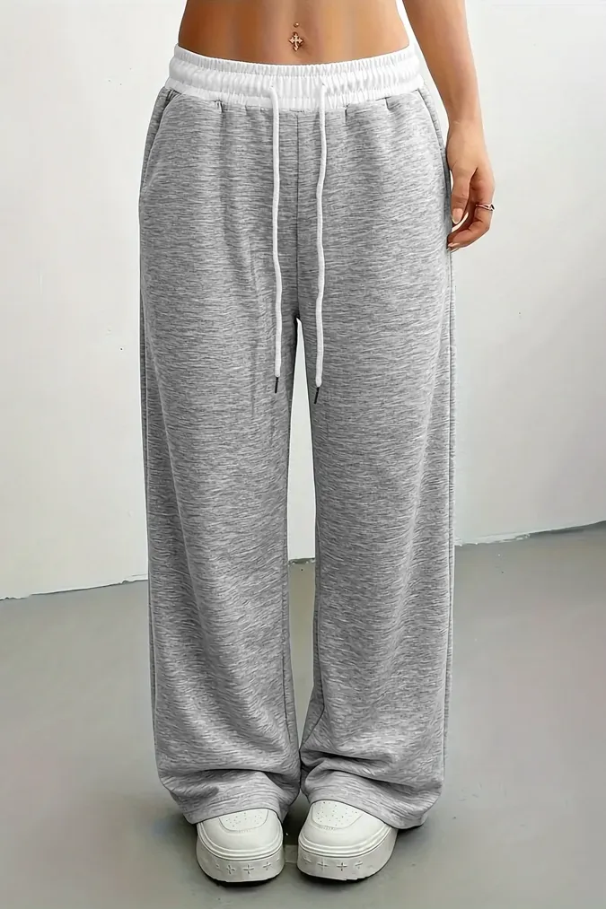 Light Grey Mid-Rise Pants - Image 1
