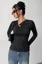 Black Knot Ruched Top