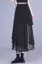 Black Solid Lace Maxi Skirt