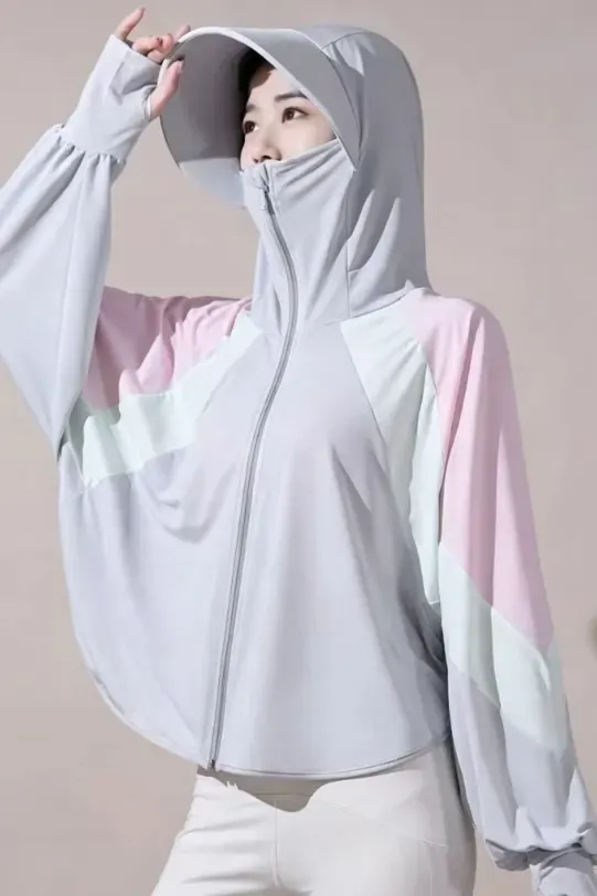 Lavender Uv-Protection Zipper Jacket - Image 1