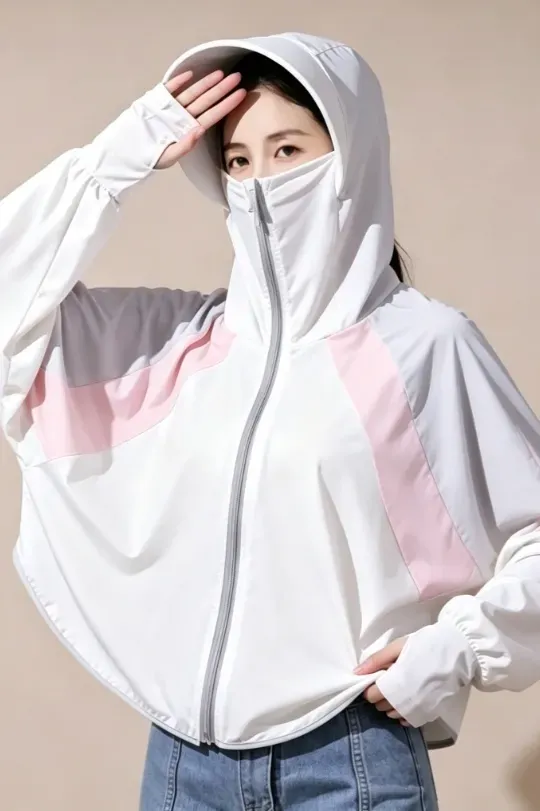 Light Grey Uv-Protection Zipper Jacket - Image 1