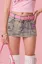 Blue Mid Rise Skorts With Belt