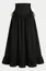 Black Solid High Rise Maxi Skirt