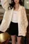 Cream Oversized Floral Jacket
