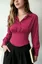 Dark Pink Solid Corset Shirt