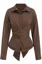 Brown Wrap Solid Shirt