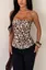 Beige Leopard Print Tube Top