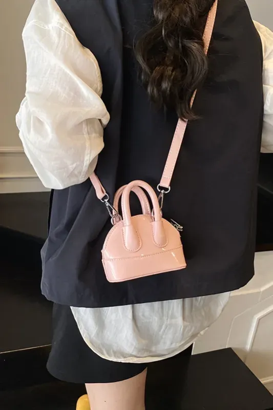 Light Pink Mini Pu Sling Bag - Image 1
