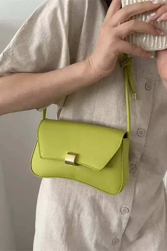 Light Green Solid Shoulder Bag - Image 1