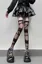 Black Striped Cutout Stockings