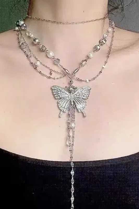 Silver Butterfly Statement Waist-Chain - Image 1