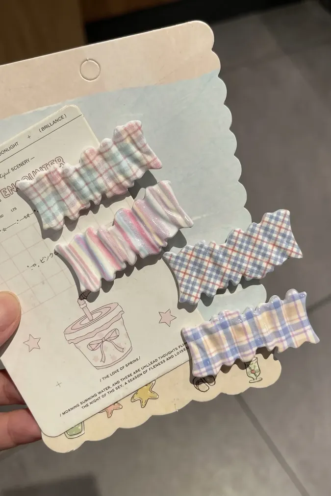 Multi-Colour Set Of 4 Hair Clips - Image 1