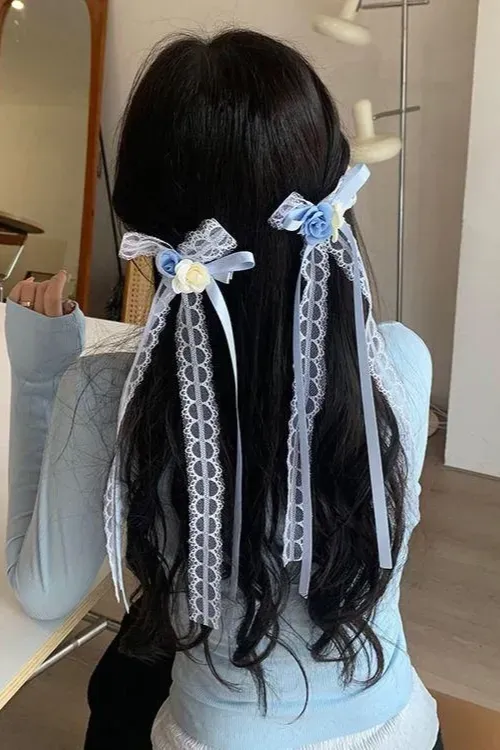 Blue Set Of 2 Hair Clips - Image 1