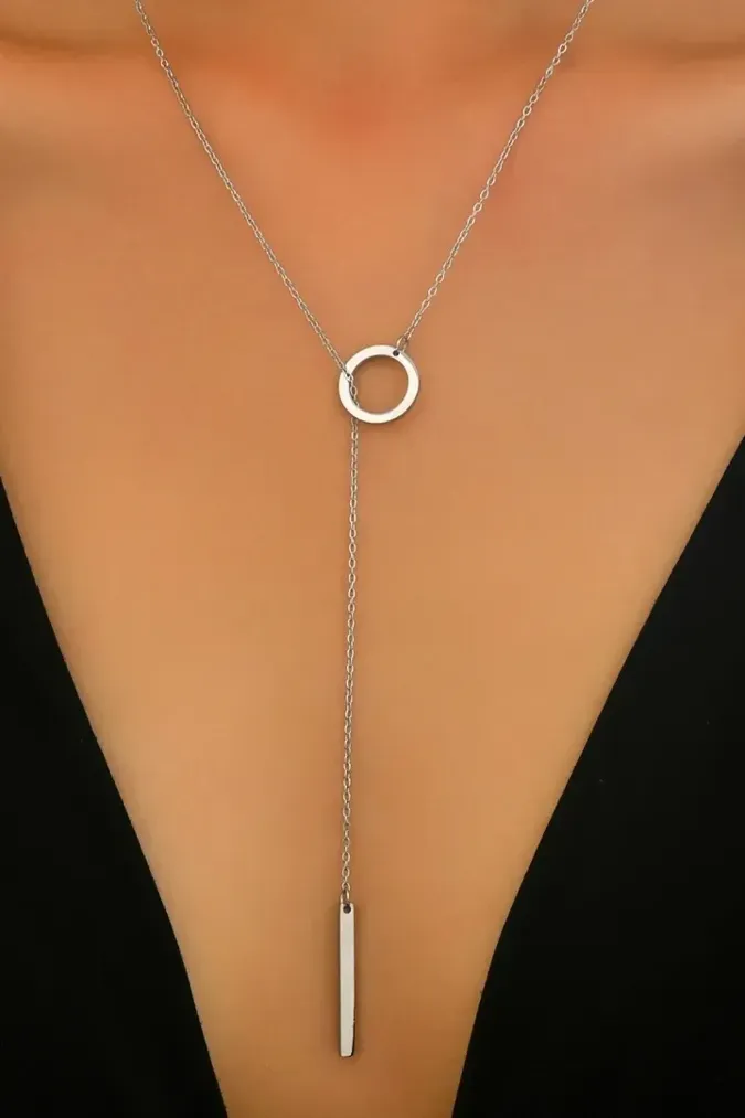Silver Elegant Chain Necklace - Image 1