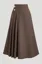Brown Solid High Rise Skirt