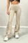 Beige Leopard Print High Rise Trousers