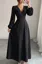 Black Polka Dot V-Neck Maxi Dress