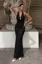 Black Sequined Halter Maxi Dress