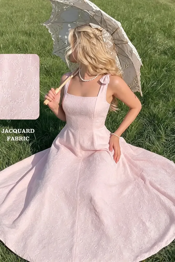 Light Pink Floral Maxi Dress - Image 1