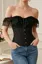 Black Lace Brocade Corset Top