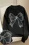 Black Rhinestone Crew Neck Sweatshirt