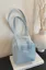 Light Blue Pu Shoulder Handbag