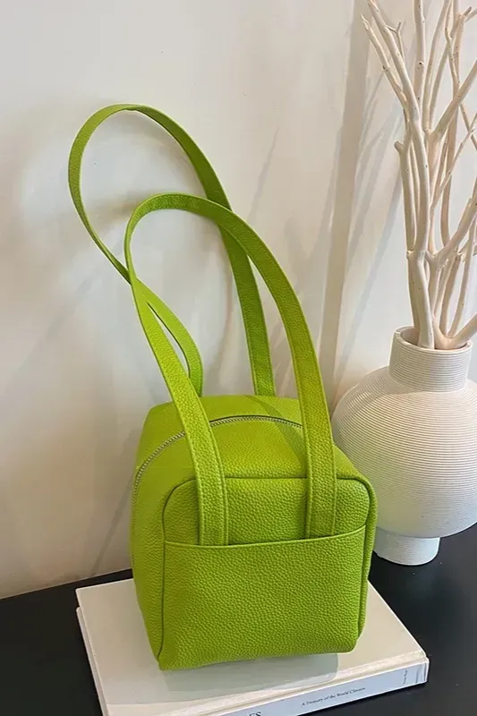 Light Green Pu Shoulder Handbag - Image 1