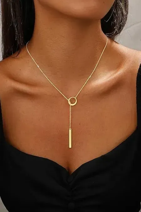 Golden Elegance Statement Necklace - Image 1